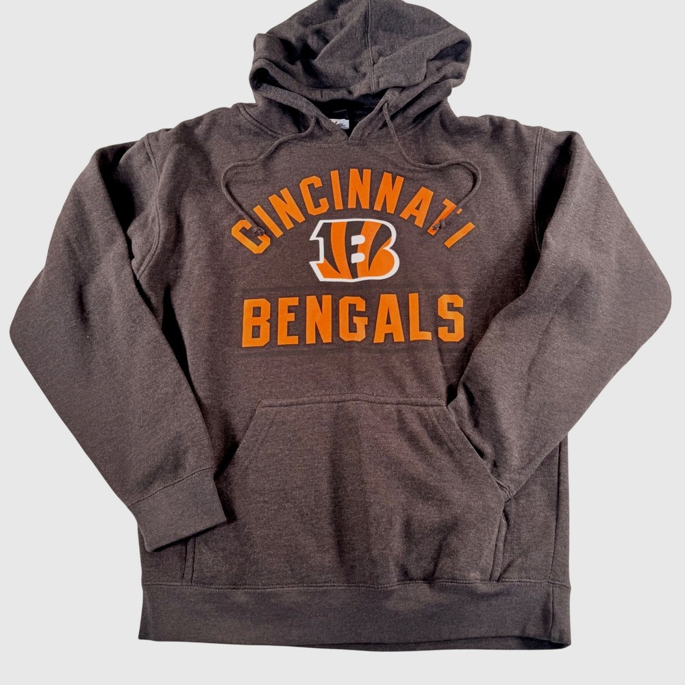 NFL Team Apparel Cincinnati Bengals Pullover Hoodie Mens Large Brown